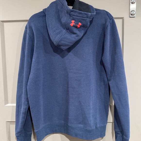 Under Armour Threadborne Hoodie Sweatshirt Coldgear Fitted Men’s Blue Size M - Picture 9 of 9